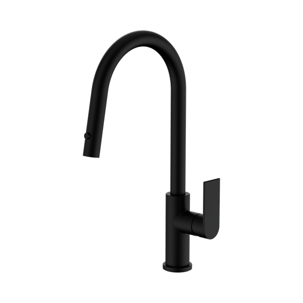 Nero Bianca Pull Out Sink Mixer With Vegie Spray Function Matte Black - NR321508MB