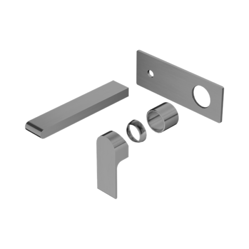 Nero Bianca Wall Basin/Bath Mixer 187mm Trim Kits Only Gun Metal - NR321510ATGM