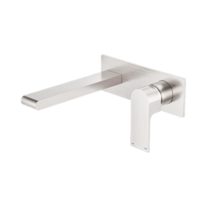 Nero Bianca Wall Basin/Bath Mixer 230mm Brushed Nickel - NR321510BBN