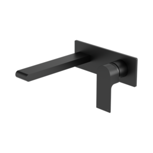 Nero Bianca Wall Basin/Bath Mixer 230mm Matte Black - NR321510BMB