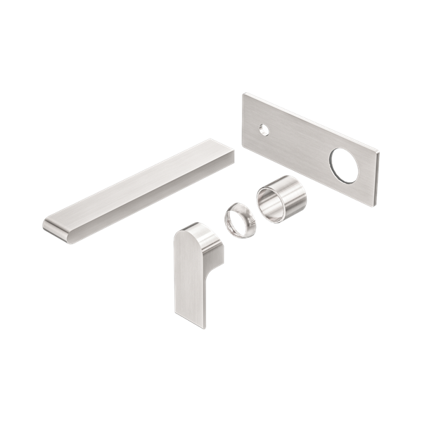 Nero Bianca Wall Basin/Bath Mixer 230mm Trim Kits Only Brushed Nickel - NR321510BTBN