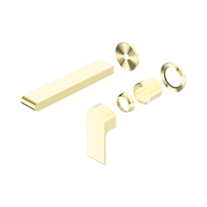 Nero Bianca Wall Basin/Bath Mixer Separate Back Plate 187mm Trim Kits Only Brushed Gold - NR321510ETBG