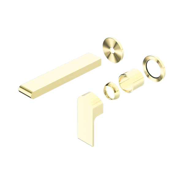 Nero Bianca Wall Basin/Bath Mixer Separate Back Plate 187mm Trim Kits Only Brushed Gold - NR321510ETBG