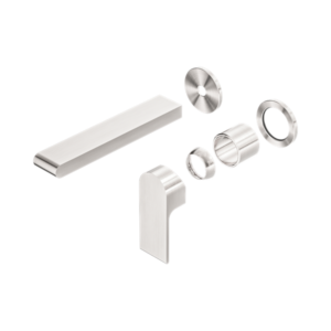 Nero Bianca Wall Basin/Bath Mixer Separate Back Plate 187mm Trim Kits Only Brushed Nickel - NR321510ETBN