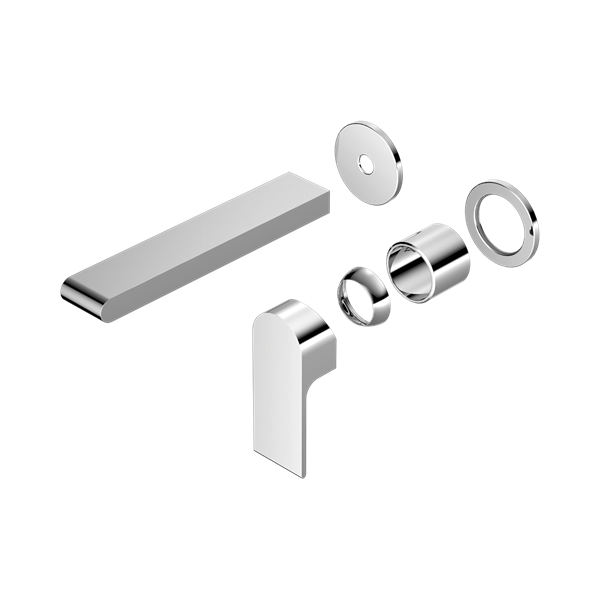 Nero Bianca Wall Basin/Bath Mixer Separate Back Plate 187mm Trim Kits Only Chrome - NR321510ETCH