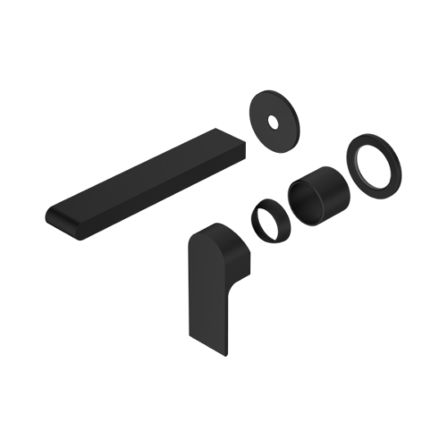 Nero Bianca Wall Basin/Bath Mixer Separate Back Plate 187mm Trim Kits Only Matte Black - NR321510ETMB