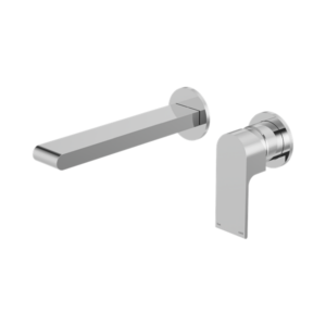 Nero Bianca Wall Basin/Bath Mixer Separate Back Plate 230mm Chrome - NR321510FCH
