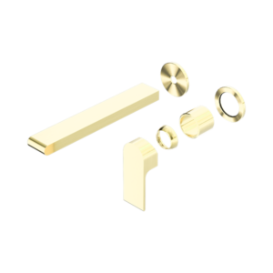 Nero Bianca Wall Basin/Bath Mixer Separate Back Plate 230mm Trim Kits Only Brushed Gold - NR321510FTBG
