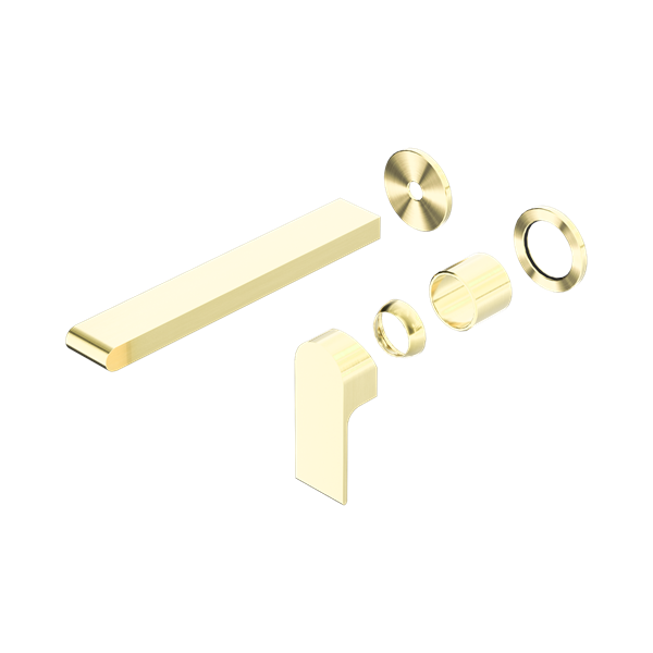Nero Bianca Wall Basin/Bath Mixer Separate Back Plate 230mm Trim Kits Only Brushed Gold - NR321510FTBG