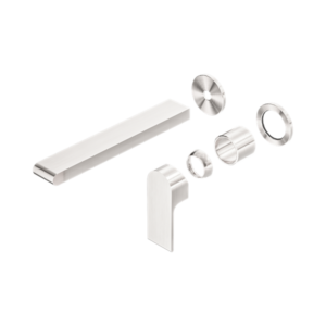 Nero Bianca Wall Basin/Bath Mixer Separate Back Plate 230mm Trim Kits Only Brushed Nickel - NR321510FTBN