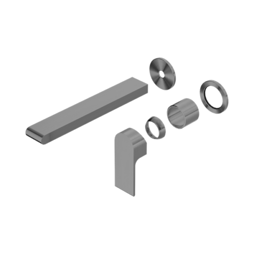 Nero Bianca Wall Basin/Bath Mixer Separate Back Plate 230mm Trim Kits Only Gun Metal - NR321510FTGM