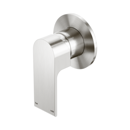 Nero Bianca Shower Mixer 80mm Plate Brushed Nickel - NR321511DBN