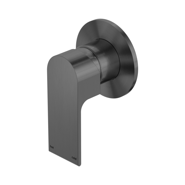 Nero Bianca Shower Mixer 80mm Plate Gun Metal - NR321511DGM