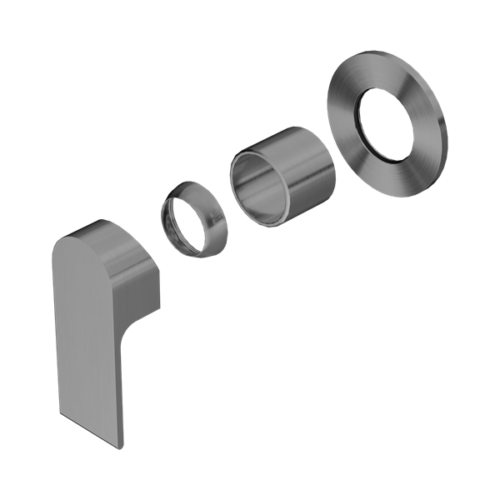 Nero Bianca Shower Mixer 80mm Plate Trim Kits Only Gun Metal - NR321511DTGM