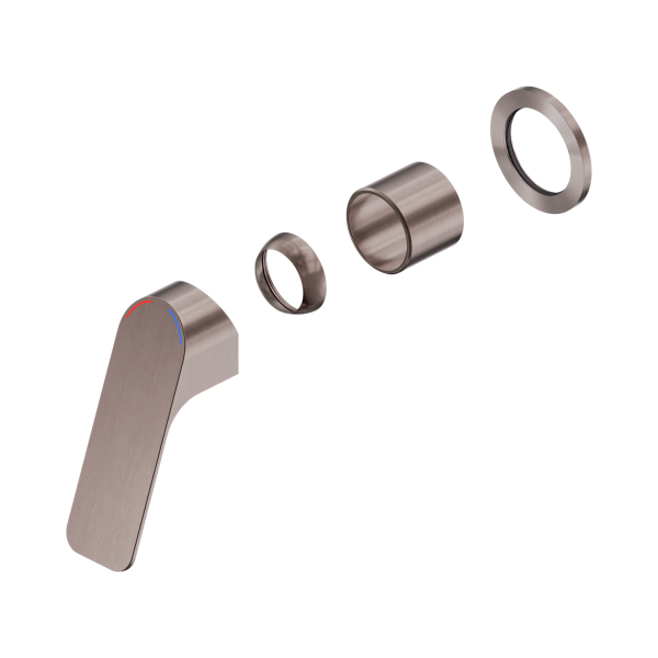 Nero Bianca Care Shower Mixer 60mm Plate Trim Kits Only Brushed Bronze - NR321511etBZ