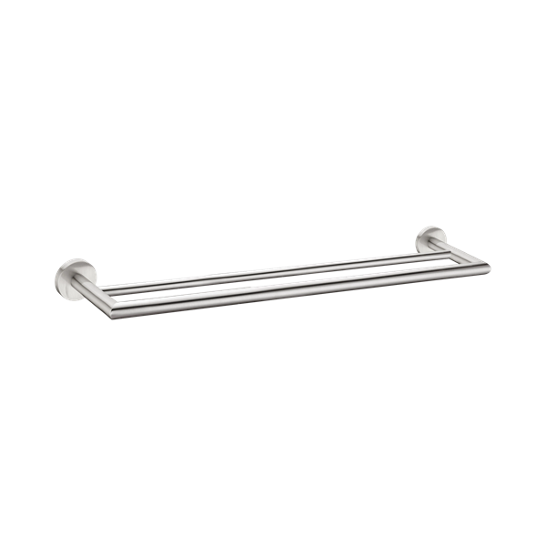 Nero Dolce Double Towel Rail 700mm Brushed Nickel - NR3630dBN