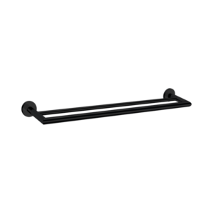 Nero Dolce Double Towel Rail 700mm Matte Black - NR3630dMB