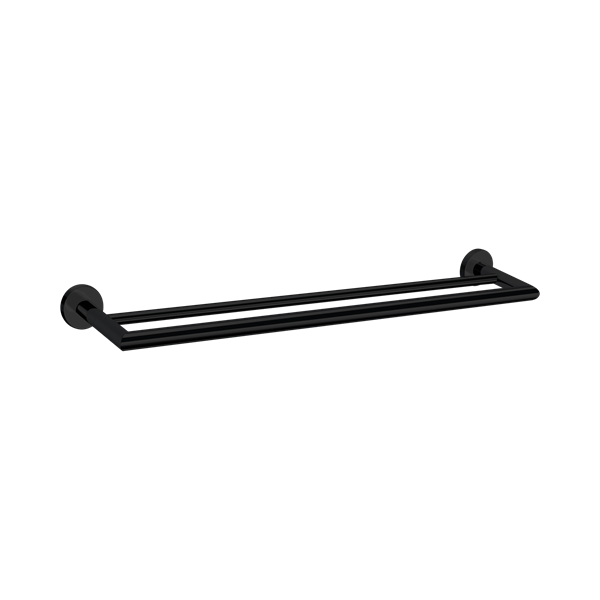 Nero Dolce Double Towel Rail 700mm Matte Black - NR3630dMB