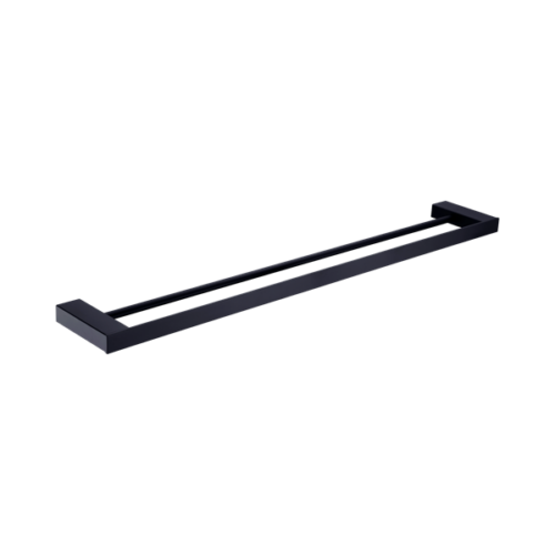 Nero Celia Double Towel Rail 800mm Matte Black - NR4630dMB