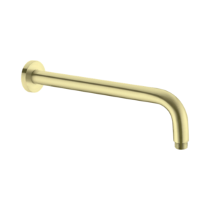 Nero Round Shower Arm 500mm Length Brushed Gold - NR502LBG