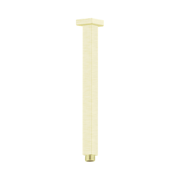 Nero Square Ceiling Arm 300mm Length Brushed Gold - NR504300BG