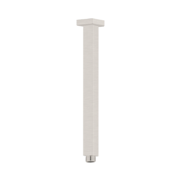 Nero Square Ceiling Arm 300mm Length Brushed Nickel - NR504300BN
