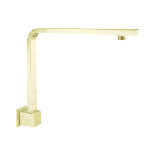 Nero Square Swivel Shower Arm Brushed Gold - NR505BG