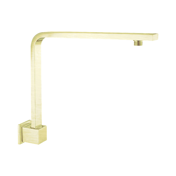 Nero Square Swivel Shower Arm Brushed Gold - NR505BG