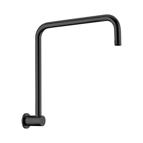 Nero Round Swivel Shower Arm Matte Black - NR506MB