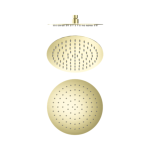 Nero 250mm Round Stainless Steel Shower Head 4 Star Rating Brushed Gold - NR507036BG