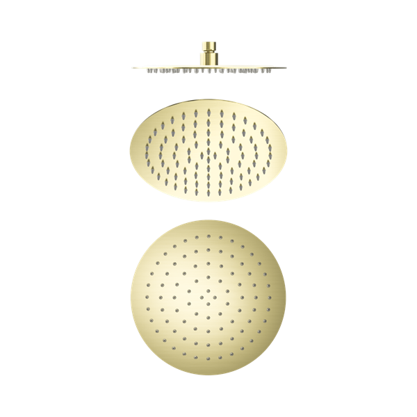 Nero 250mm Round Stainless Steel Shower Head 4 Star Rating Brushed Gold - NR507036BG