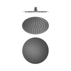 Nero 250mm Round Stainless Steel Shower Head 4 Star Rating Gun Metal - NR507036GM