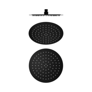 Nero 250mm Round Stainless Steel Shower Head 4 Star Rating Matte Black - NR507036MB