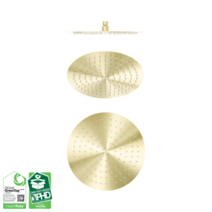 Nero Zen SS316L 300mm Round Shower Head Brushed Gold - NR508041BG