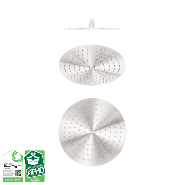 Nero Zen SS316L 300mm Round Shower Head Brushed Nickel - NR508041BN