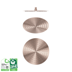 Nero Zen SS316L 300mm Round Shower Head Brushed Bronze - NR508041BZ