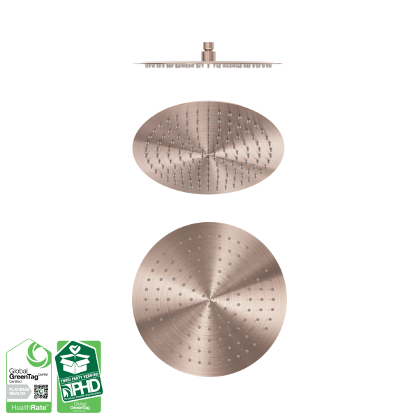 Nero Zen SS316L 300mm Round Shower Head Brushed Bronze - NR508041BZ