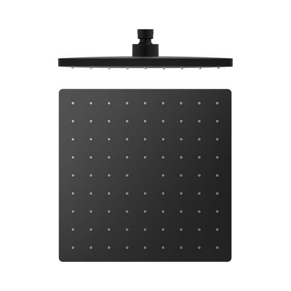 Nero 250mm ABS Square Shower Head Matte Black - NR508089MB