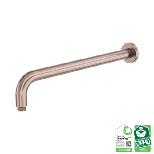 NR509BZ-Zen-SS316L-Round-Shower-Arm-400mm-Length-Brushed-Bronze-Thumb.png Nero Zen SS316L Round Shower Arm 400mm Length Brushed Bronze - NR509BZ