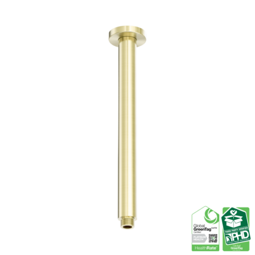 NR510BG-Zen-SS316L-Round-Ceiling-Arm-300mm-Length-Brushed-Gold-Thumb.png Nero Zen SS316L Round Ceiling Arm 300mm Length Brushed Gold - NR510BG