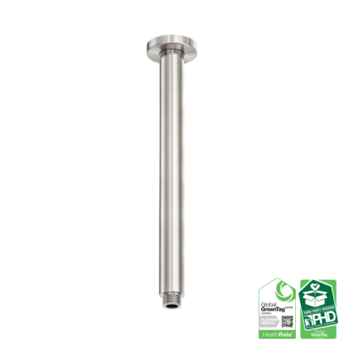 NR510BN-Zen-SS316L-Round-Ceiling-Arm-300mm-Length-Brushed-Nickel-Thumb.png Nero Zen SS316L Round Ceiling Arm 300mm Length Brushed Nickel - NR510BN