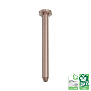 Nero Zen SS316L Round Ceiling Arm 300mm Length Brushed Bronze - NR510BZ