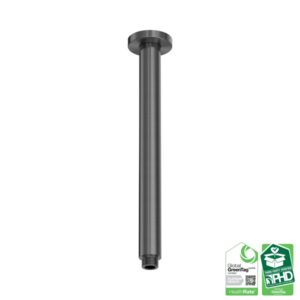 Nero Zen SS316L Round Ceiling Arm 300mm Length Graphite - NR510GR