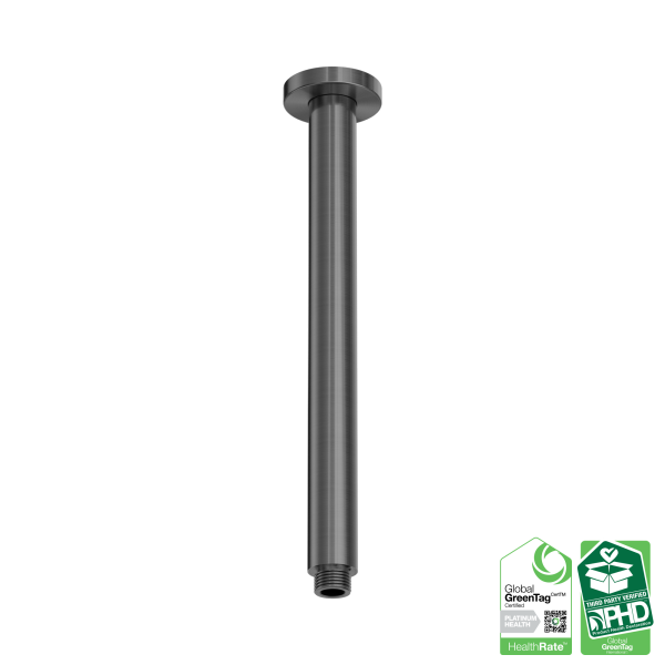 Nero Zen SS316L Round Ceiling Arm 300mm Length Graphite - NR510GR