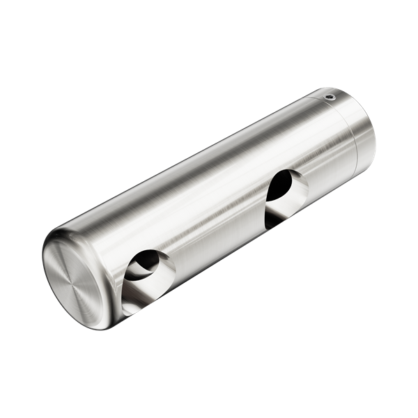 Nero Mecca Care Make Your Own 25mm Grab Rail Double Towel Bracket Left Brushed Nickel - NR5390421BN