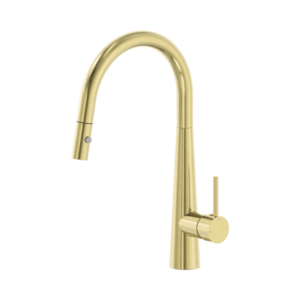 Nero Dolce Pull Out Sink Mixer With Vegie Spray Function Brushed Gold - NR581009cBG