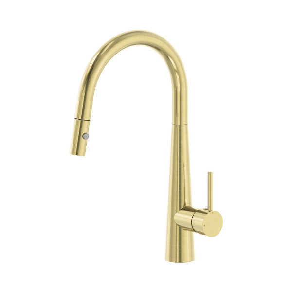 Nero Dolce Pull Out Sink Mixer With Vegie Spray Function Brushed Gold - NR581009cBG