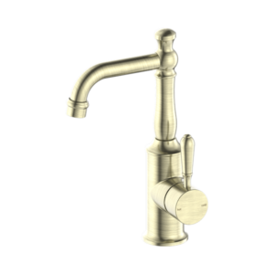 Nero York Basin Mixer With Metal Lever Aged Brass - NR69210102AB