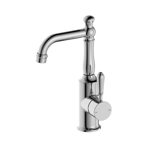 Nero York Basin Mixer With Metal Lever Chrome - NR69210102CH