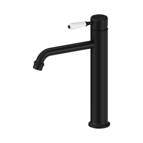 NR692101a01MB-York-Straight-Tall-Basin-Mixer-With-White-Porcelain-Lever-Matte-Black-Thumb.png Nero York Straight Tall Basin Mixer With White Porcelain Lever Matte Black - NR692101a01MB